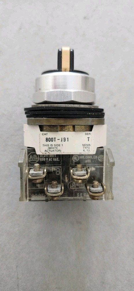AB 800T-J91 3 POSITION SPRING RETURN SELECTOR SWITCH