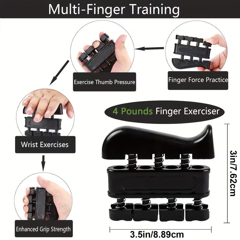 Grip Strength Trainer 5 Pack Hand Finger Forearm Workout Exerciser Set