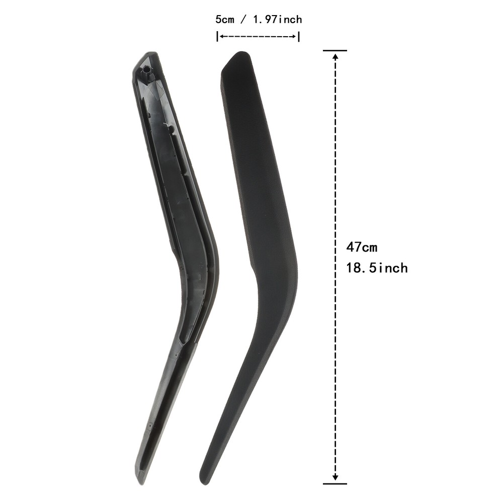4x Black Interior Door Inner Panel Handle Pull Trim Cover for BMW X1 2009-15