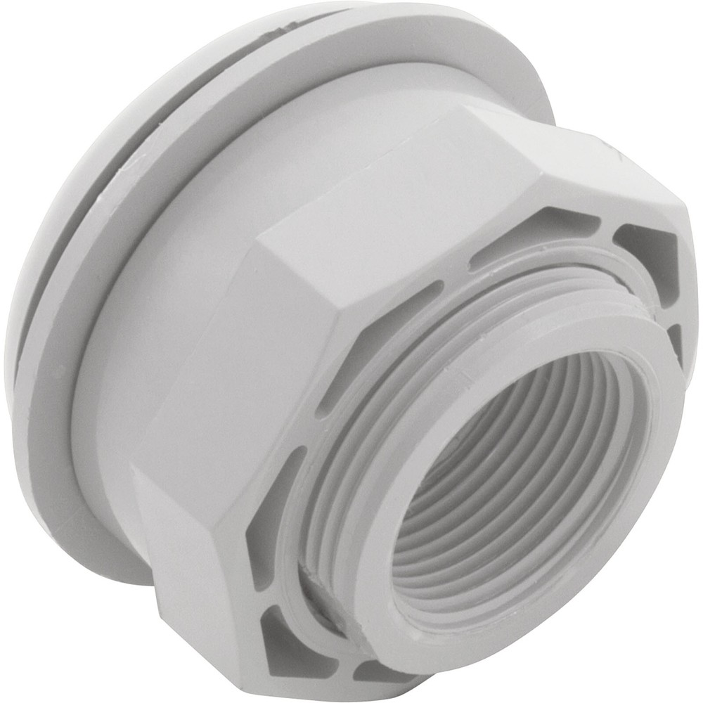 Wall Fitting, CMP, 3"hs, 1-1/2"mpt, 3-5/8"fd, w/Nut, White