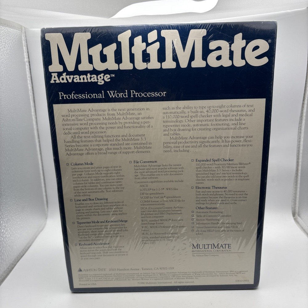 New Multimate 3.3 Series Professional Word Processor Sealed READ