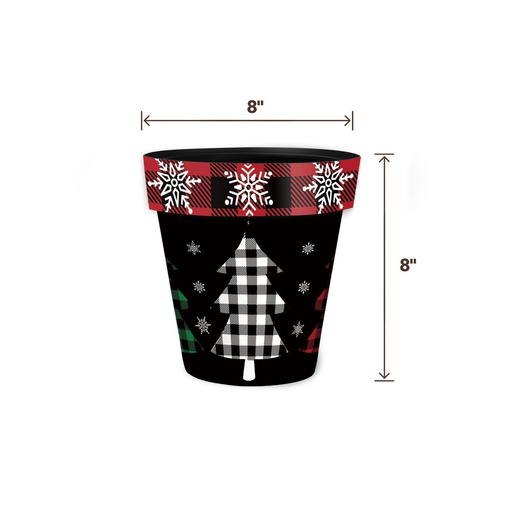 Briarwood Lane Checkered Trees Small Planter