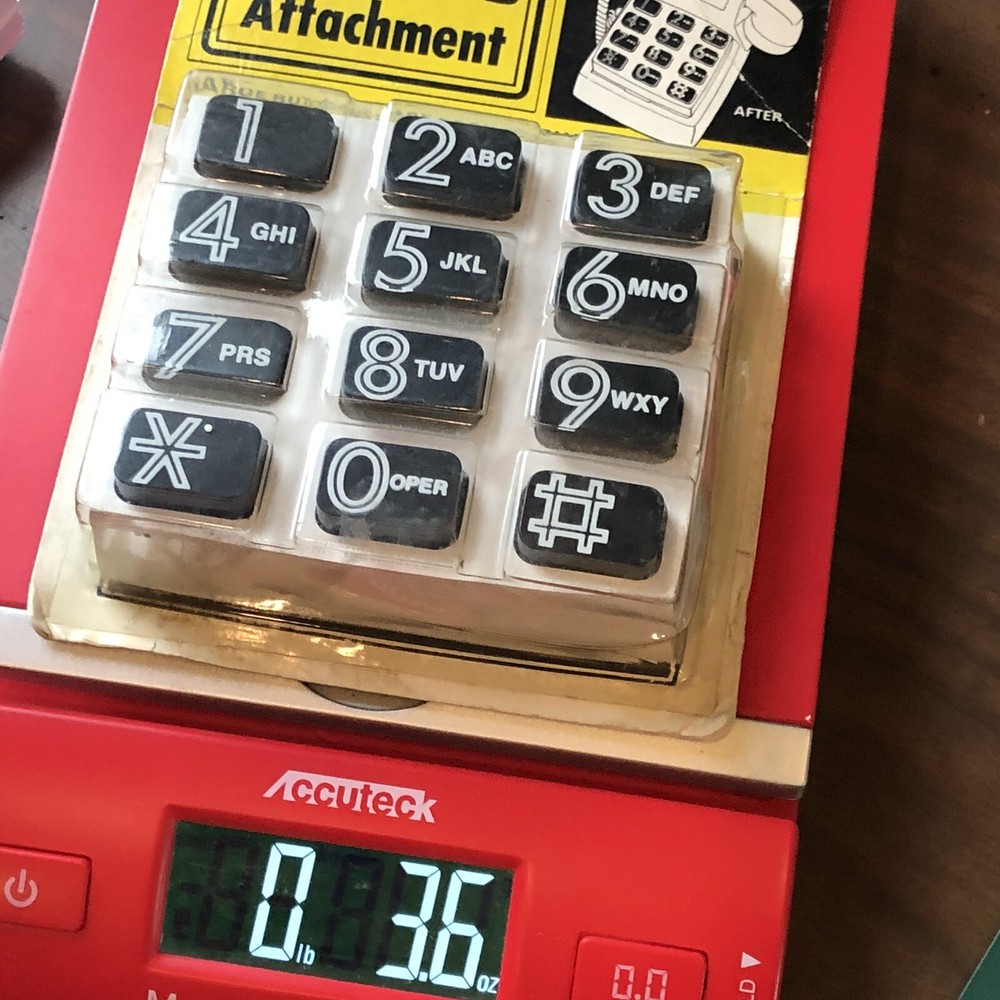 Buddy Touch Tone Phone Attachment Large Number Button panel NOS NIB