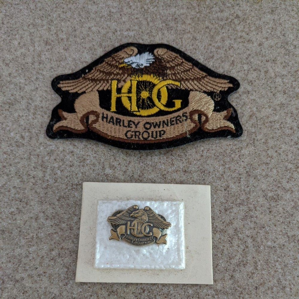 HOG Harley Owners group Pin and HOG Patch
