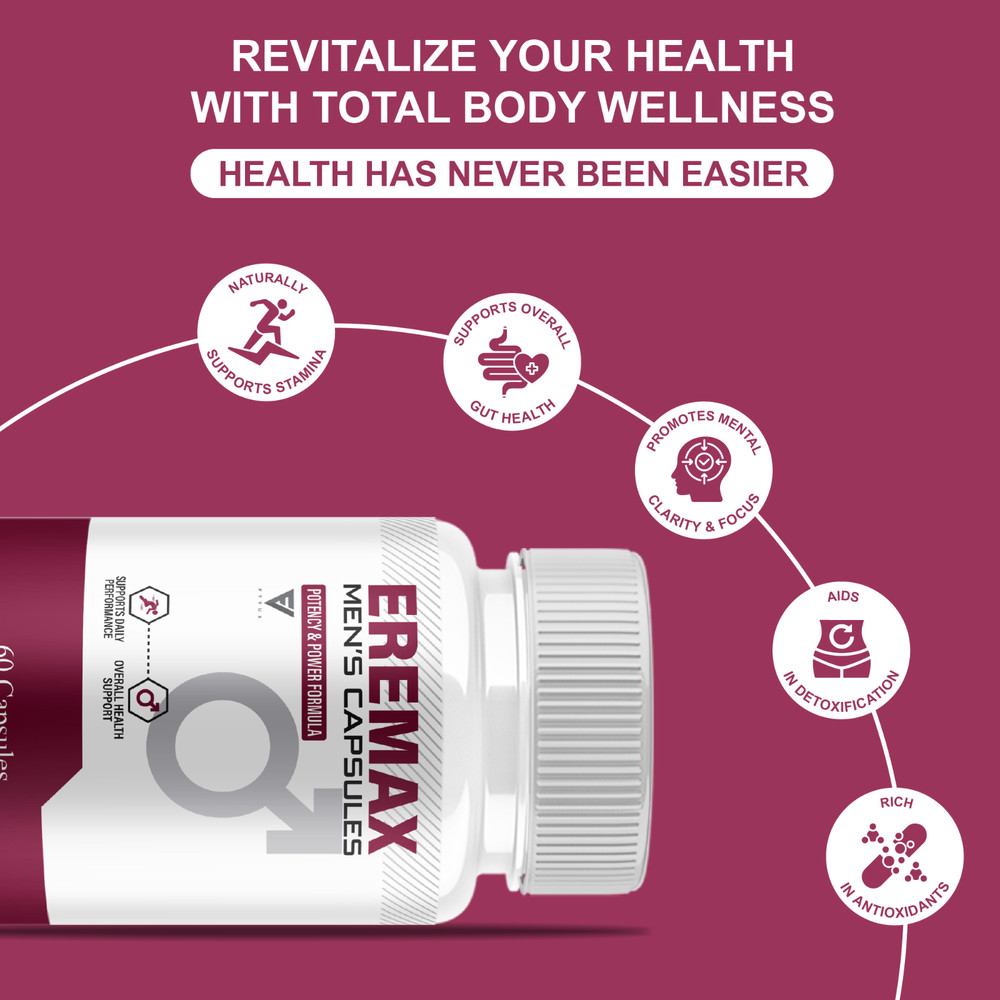 (5 Pack) Eremax Capsules, Eremax Premium Performance Supplement (300 Capsules)