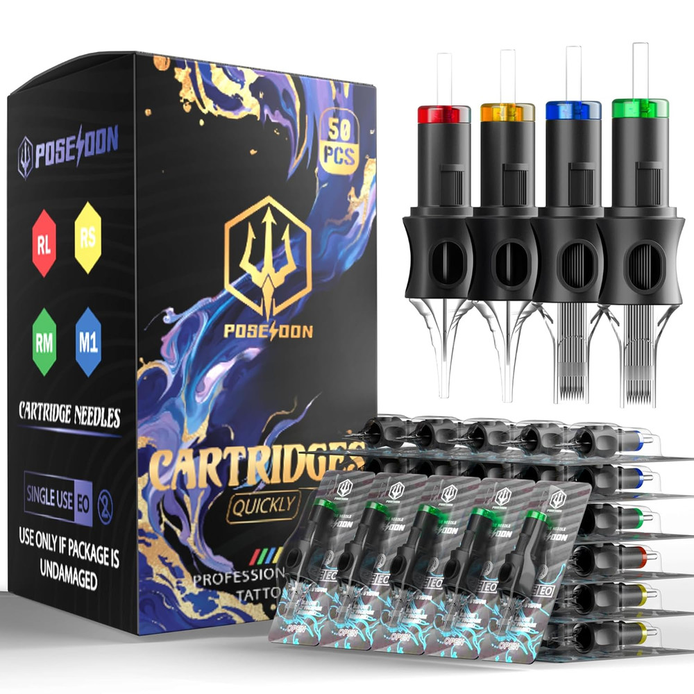 50Pc Assorted Tattoo Cartridge Needles Mixed Size #12