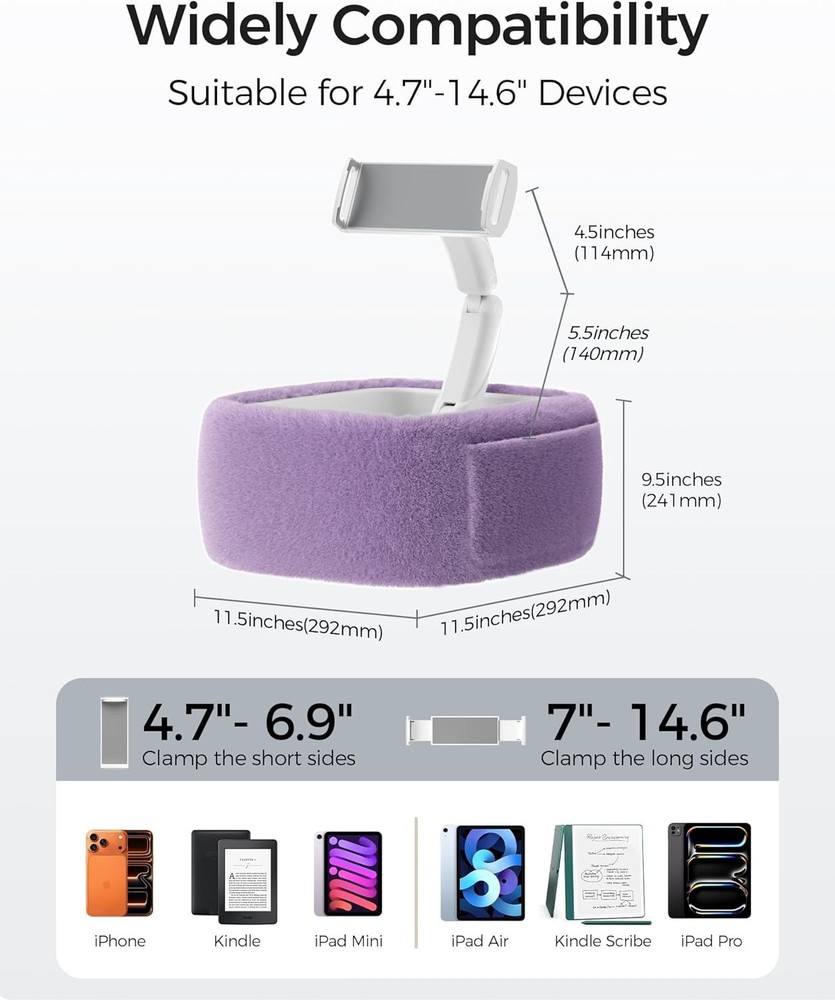 Plush Lap Tablet Holder with Snack Compartment