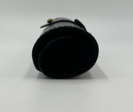 Dita Black Leather Roll-Up Eyeglass/Sunglass Case