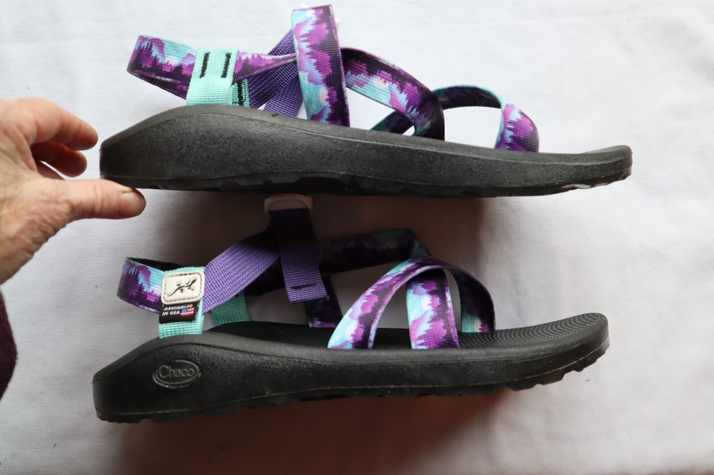 Multicolored Webbed Strap CHACO Slingback Sandals Man's 13