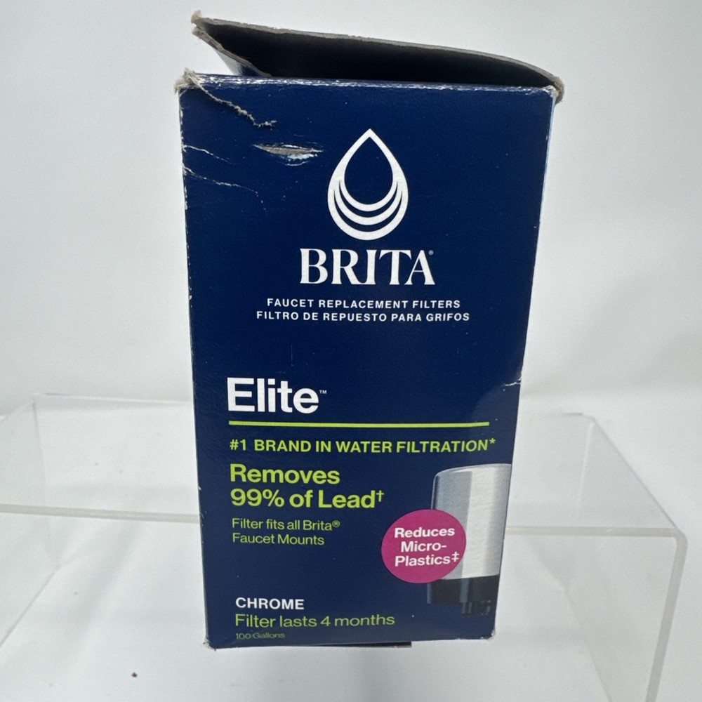 2 Boxes Brita Elite Chrome Faucet Replacement Filter 3-Pack (6 Total)