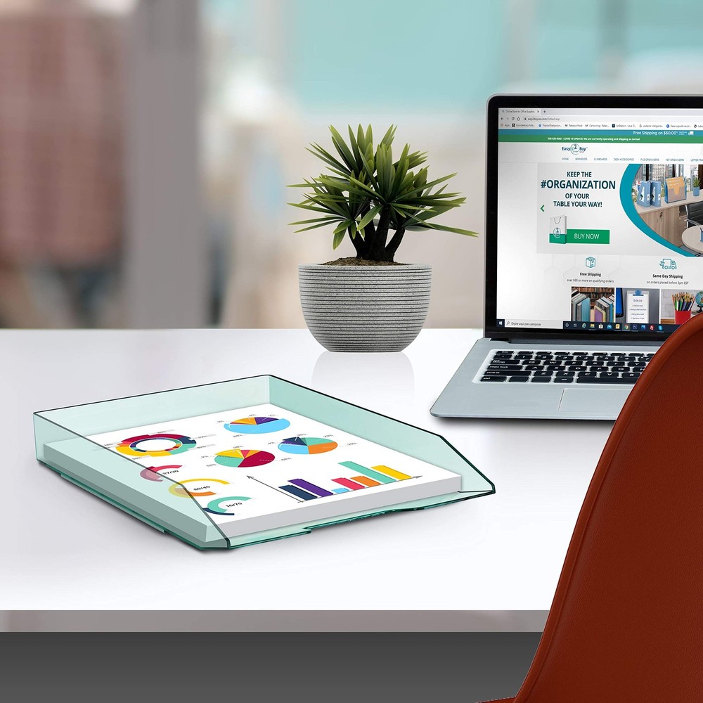 Stackable Letter Tray Front Load, Letter Size, Stacking Document Desk Office ...