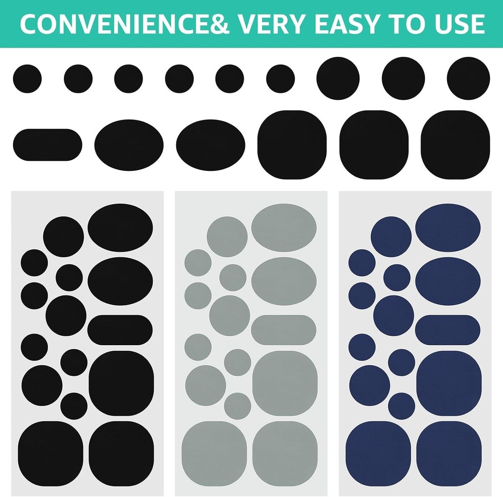 3 Sheets Puffer Down Jacket Repair Patch Kit Nylon Fabric Dark Blue, Gray