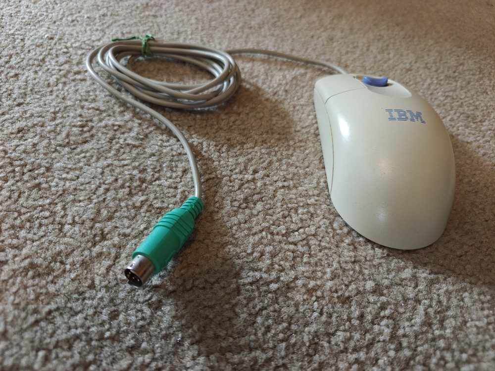 Vintage IBM MO09K Mouse 28L1865 PS/2 3-button - Working