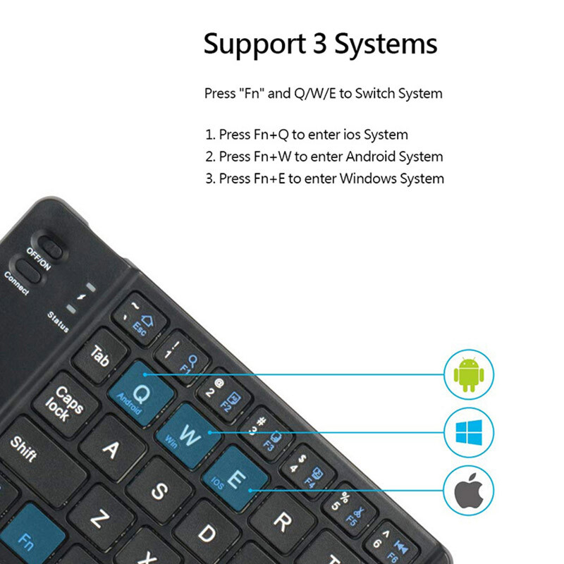 For Windows PC iOS Mac Tablet iPhone 15/14/13/12 Pro Wireless Bluetooth Keyboard