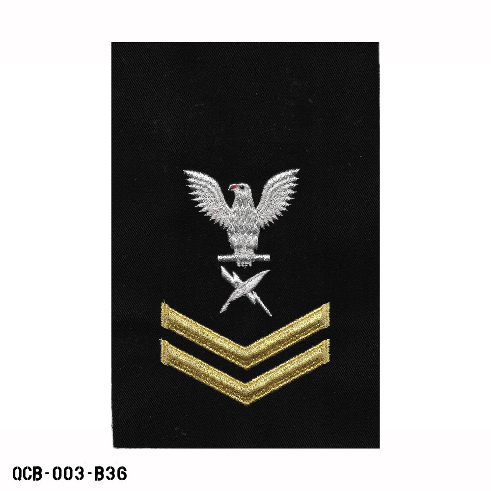 Cryptologic Tech US Navy Sleeve Patch ~ PO2 E-5 Petty Officer Second Class NEW