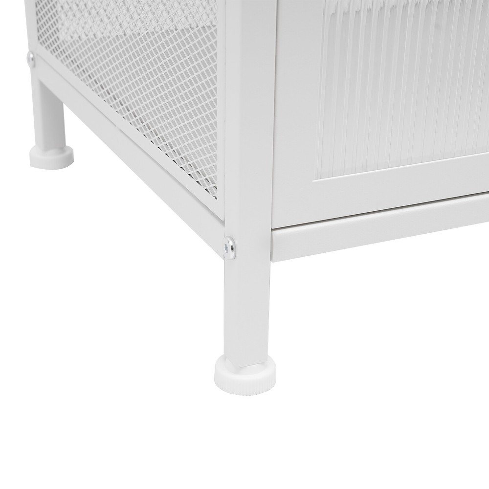 Kitchen Storage Sideboard, Buffet Cabinet with Barn Doors, White