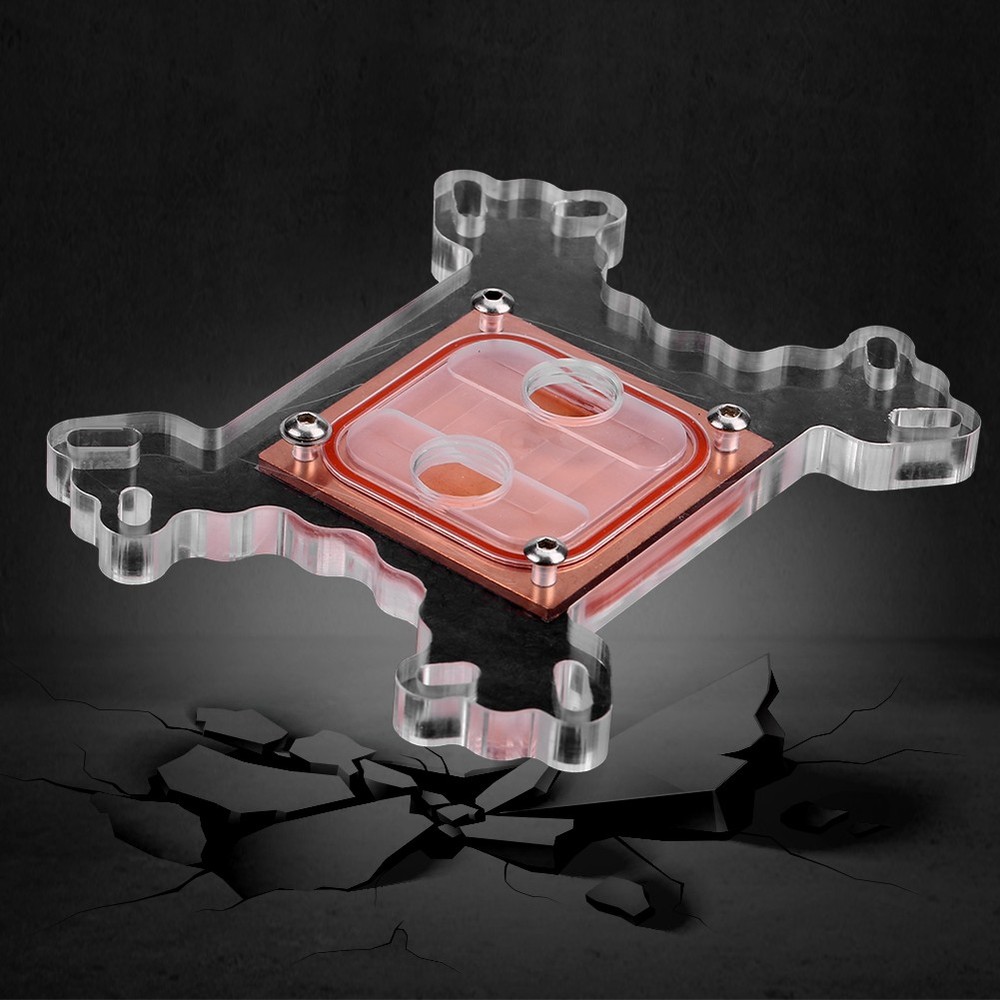 ♡ Universal Computer CPU Water Cooler Block Cooling Block Copper Base No Water