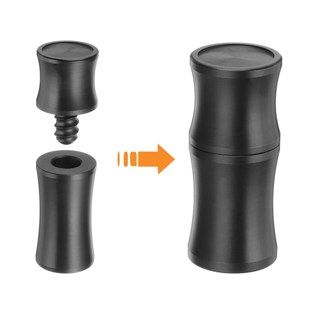 2 Pcs Pool Cue Joint Protector 5/16x8, Billiard Cue Joint Thread Cap, Black