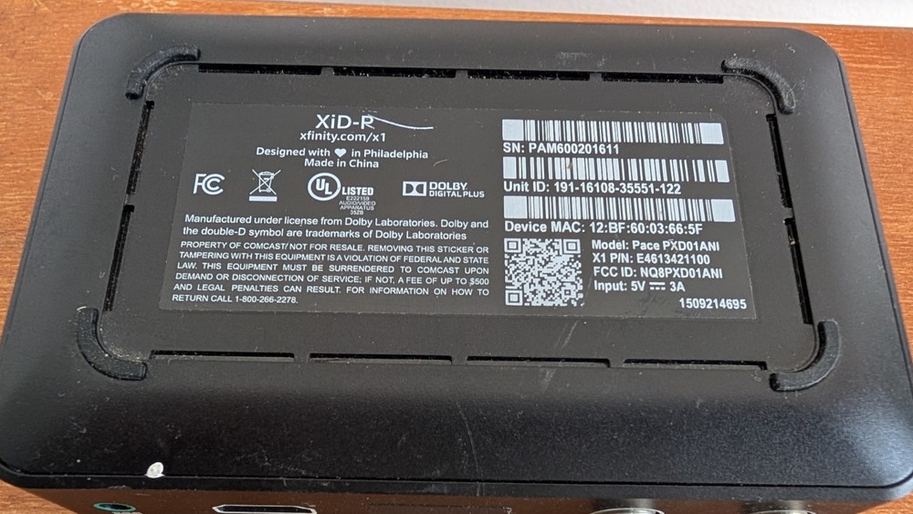 XFinity XiD-P Cable Box