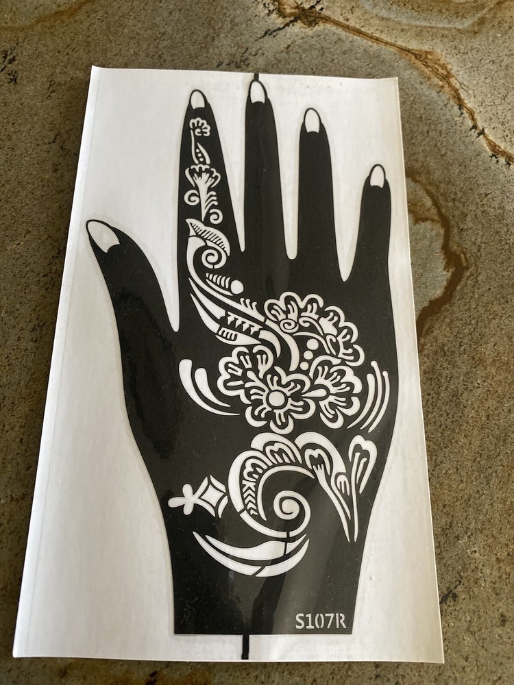 Full Hand Henna Stencil #S107R
