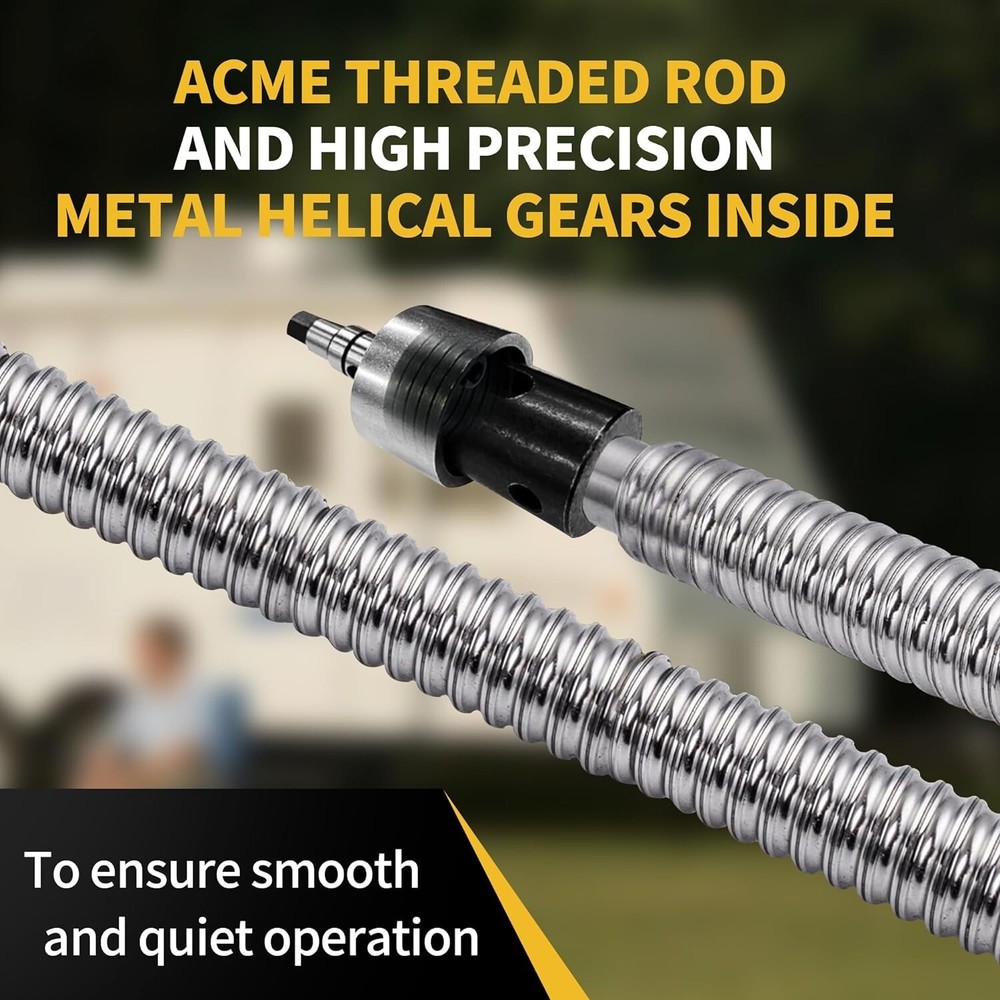 Pafessa USA 12V A-Frame Trailer Tongue Jack 3500lb Lift Cap 18" Travel w Cover