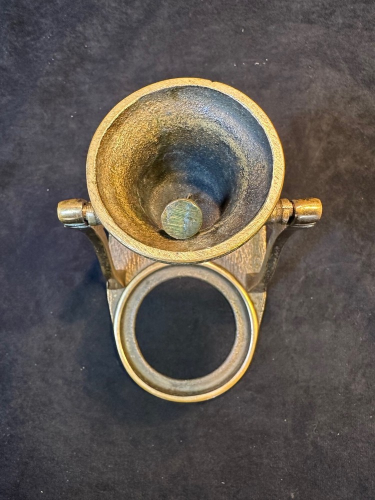 Vintage Solid Brass Liberty Bell Ashtray Holder