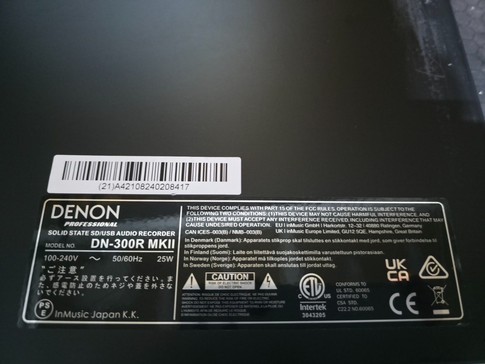 Denon Professional Recorder DN-300R MKII