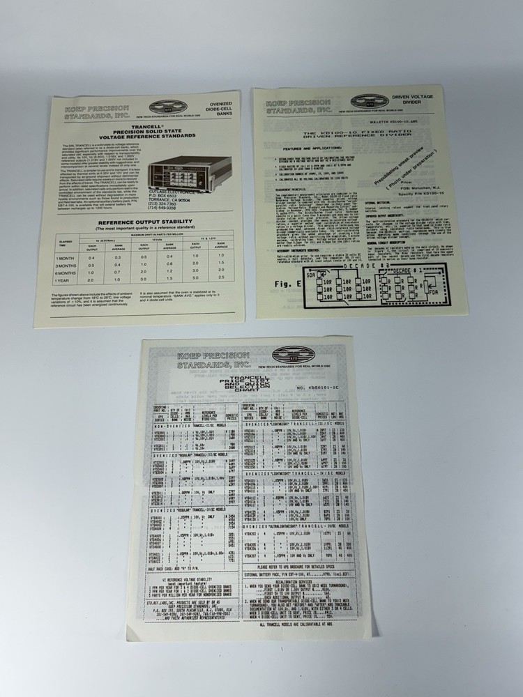 KPS Koep Trancell Solid State Reference Products Presentation Data Sheets
