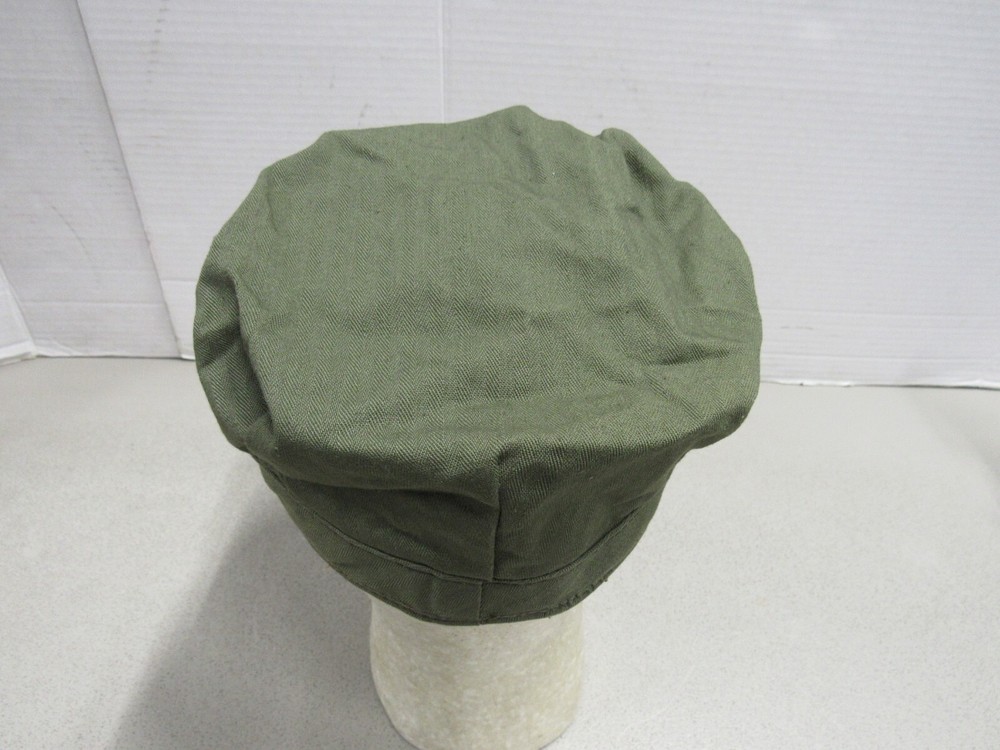 WW2 Era US HBT Herringbone Twill Hat Cap Short Bill Medium