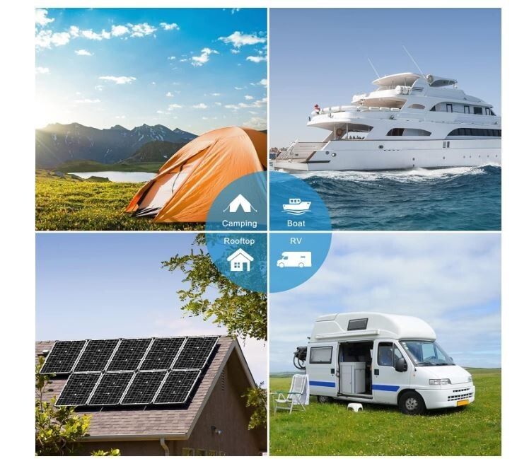 20W 12 Volt Battery Charger Solar Powered Panel for Car Dump Trailer Boat Marine