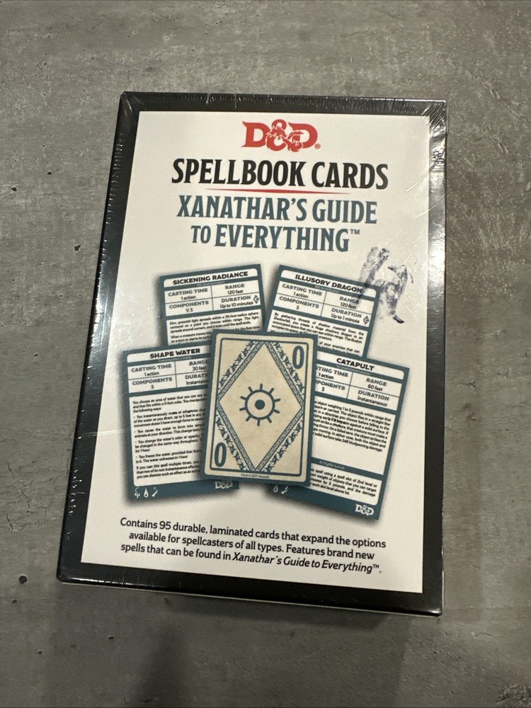 Dungeons & Dragons Xanathar's Guide to Everything Spellbook Cards D&D