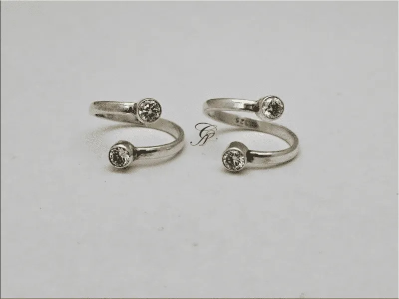 Celestial Spark Adjustable Toe Ring in 925 Silver 4-5gm (Approx)