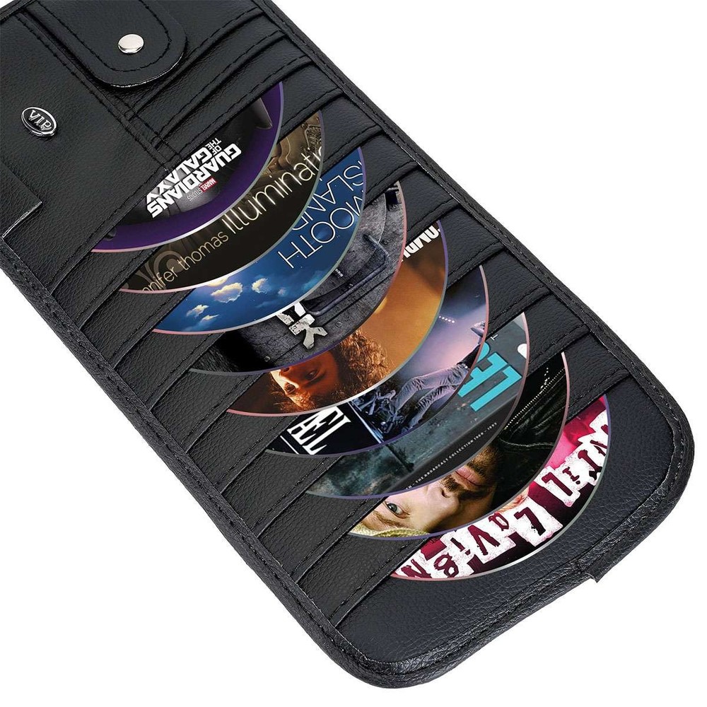 Car CD Holder DVD Vehicle Visor Storage Organizer Large Capacity CD Visor Case
