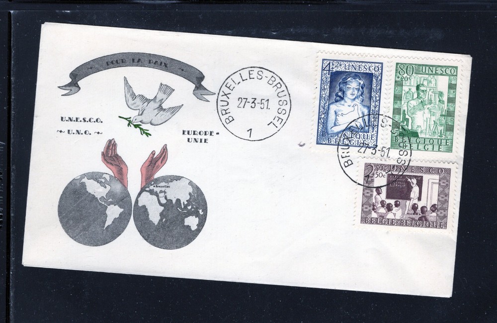 Belgium  B492-94  on  cachet  cover