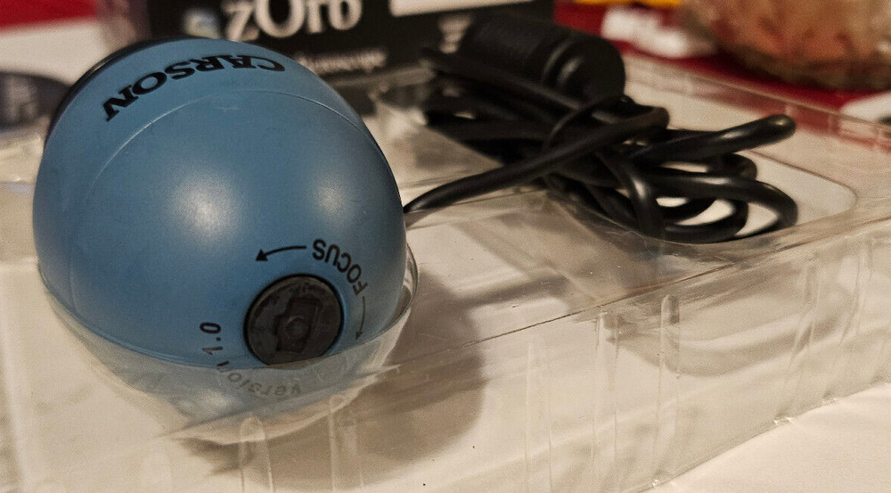 CARSON ZORB 35x Digital Microscope Surf Blue MM-480 MAC-PC With CD -TESTED