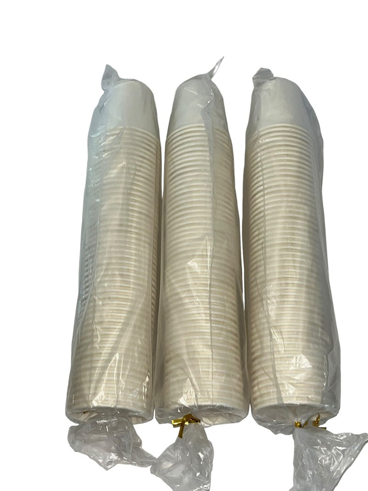 Vintage 150 Mini Disposable Paper Drinking Cups 3oz