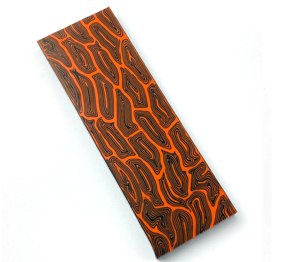 2 PIECES G10 Knife Handle Material Blanks Scales Composite Damascus Pattern DIY