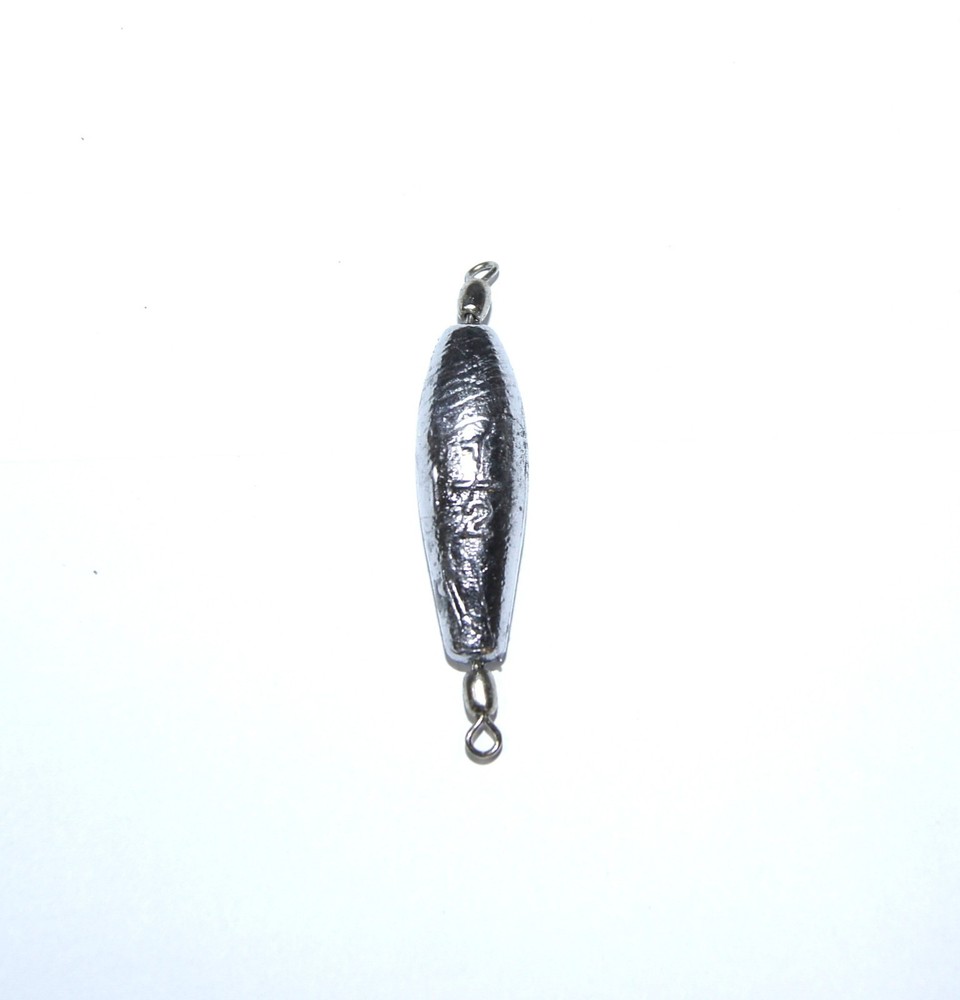 TROLLING SINKER, UNPAINTED WITH DUAL SWIVELS, (8) PER PKG.