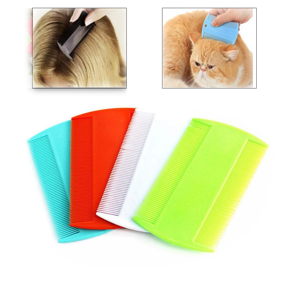 BinaryABC Plastic Flea Lice Combs, Double 12 Count (Pack of 1), Multicolor