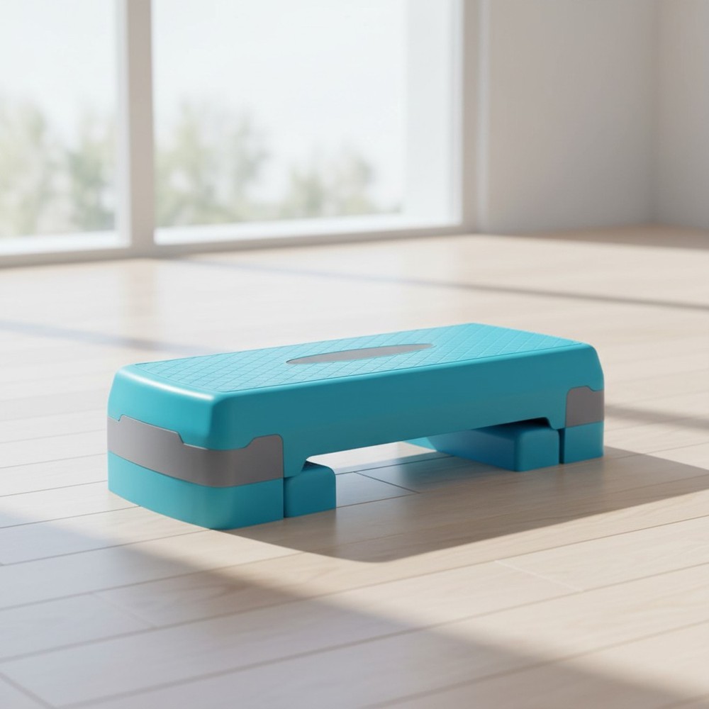 Durable 27-Inch Aerobic Step Platform with Adjustable Height & Shock Absorption