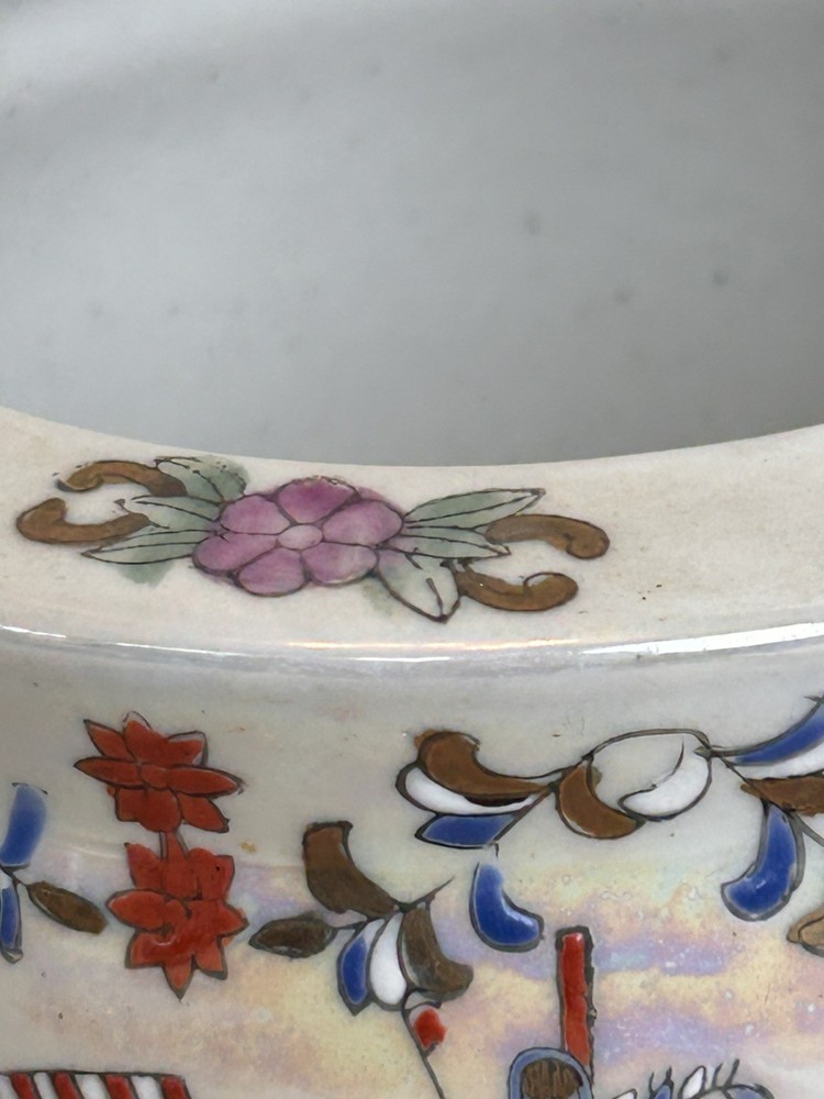 Opalescent Hand Painted - Eagle & Flag - Vintage Export Porcelain