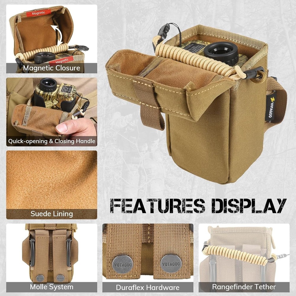 Rangefinder Pouch with Protective Padding and Quick-Release Buckle