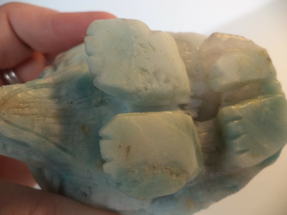 RARE 3" CARVED AMAZONITE HEDGEHOG FIGURINE MINIATURE SCULPTURE