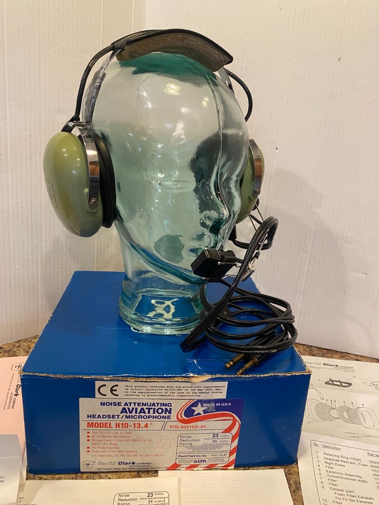 David Clark 10BB/F Aviation Headset Used