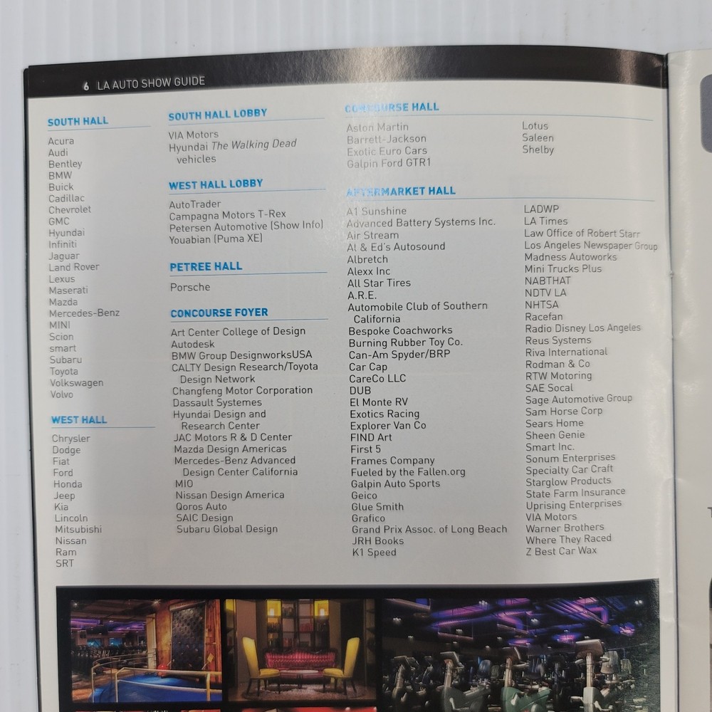 2013 LA Auto Show Guide Official Program Booklet Los Angeles Auto Show