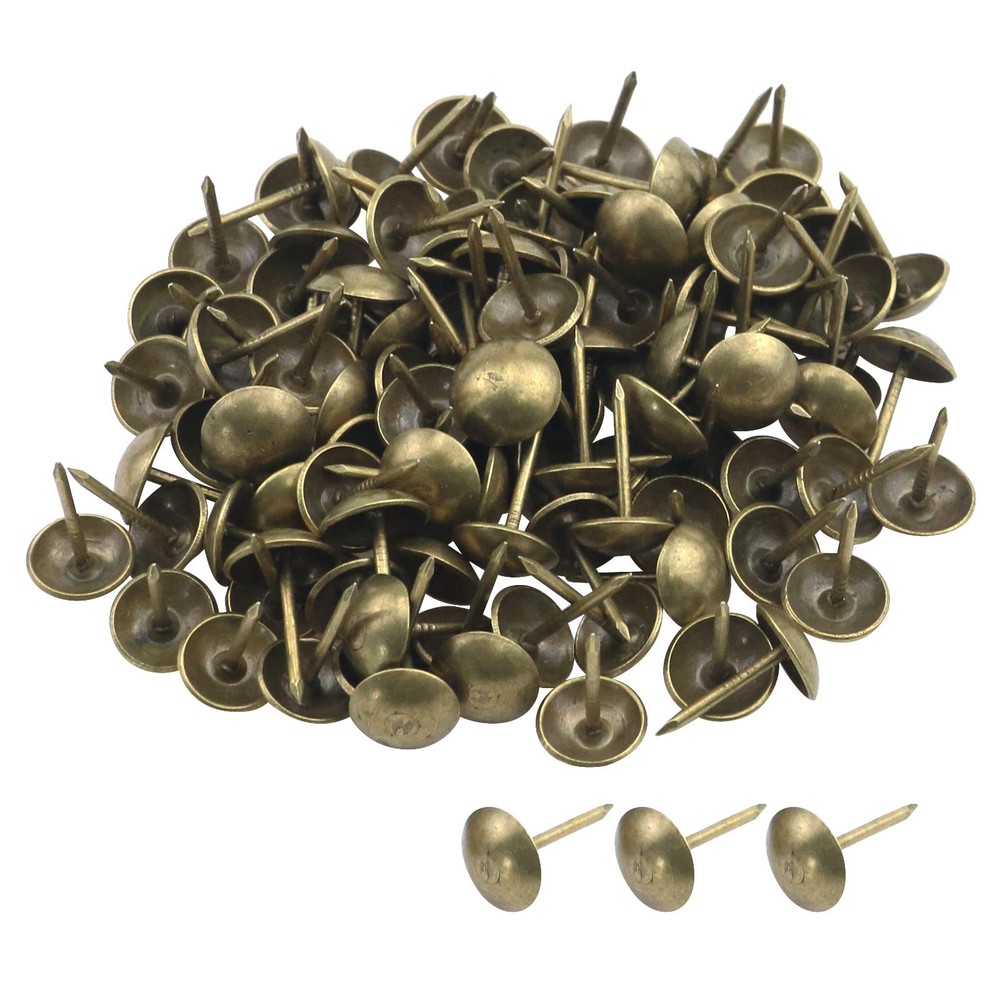 Antrader Upholstery Nails/Tacks 3/8", Decorative 1/3" × 3/5", ‎bronze