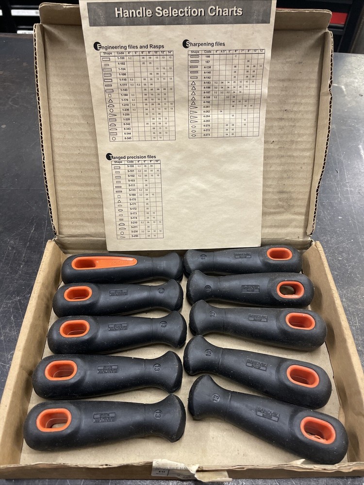 Box of 10 File Handle Bi-Molded Ergo for 12" & 14" Rectangular & Half-Round #13