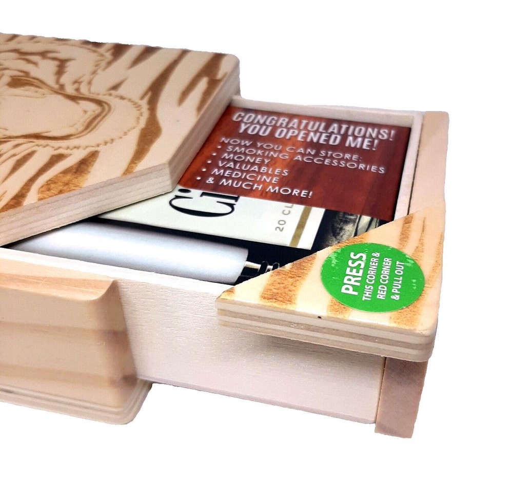 Smokezilla Wood Magic Box Tiger Design Smoking Accessories Box