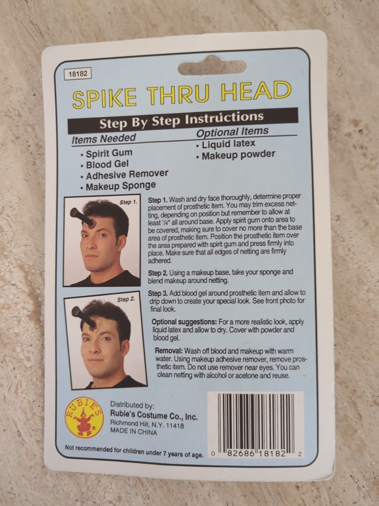 Spike Through Head Costume Accessory