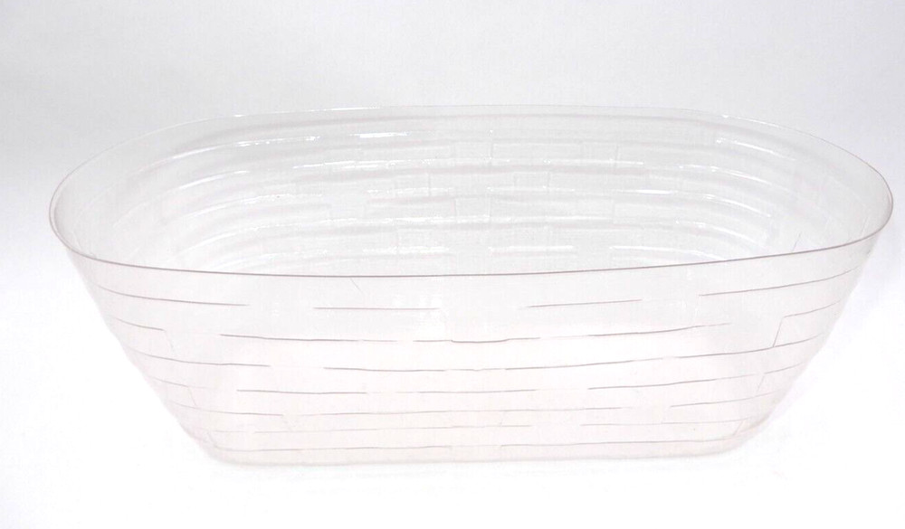 SINGLE HANDLE LONGABERGER BASKET W/ CHORE DIVIDER, PLASTIC & FABRIC LINERS 1999